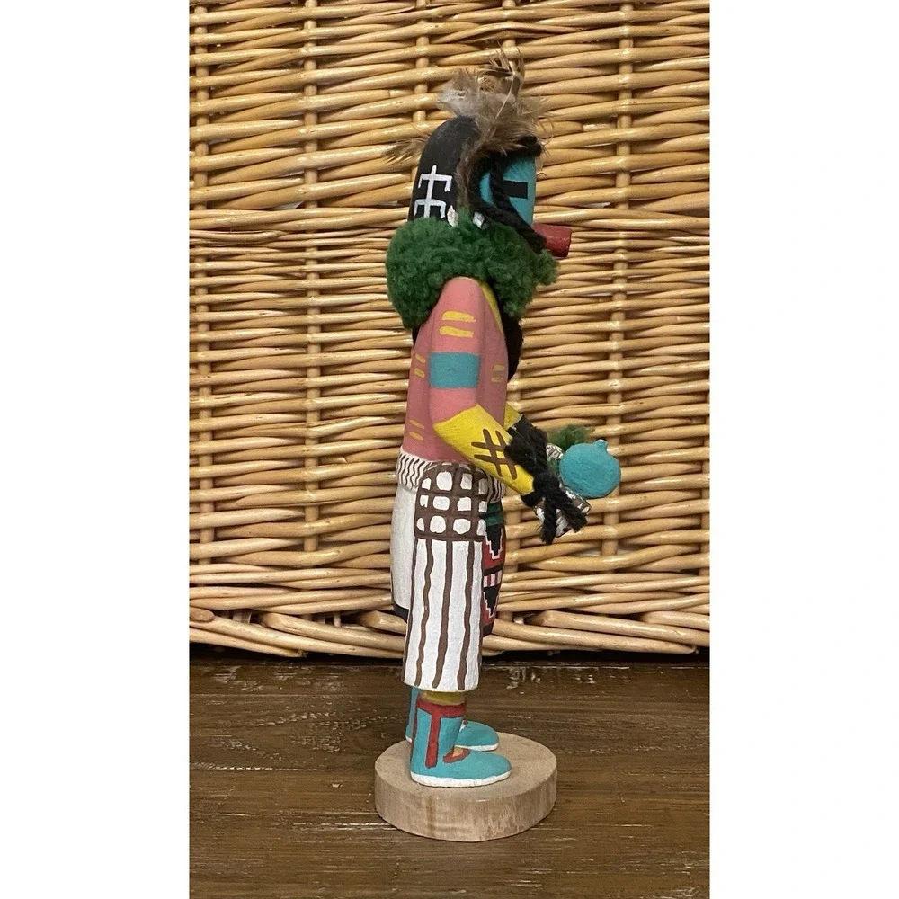 Hopi Kuwan Heheya Kachina Hand Painted Signed KY 11